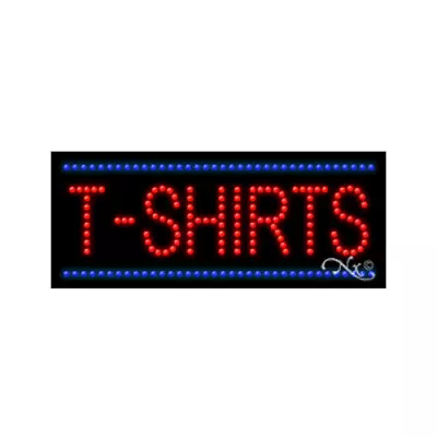 NEW  T-SHIRTS  BORDER 27x11 SOLID & ANIMATED LED SIGN W/CUSTOM OPTIONS 20633 • $289