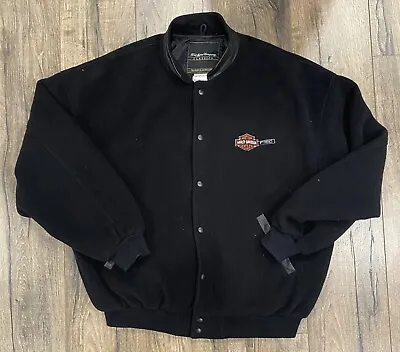 Vintage Harley-Davidson F-150 Black Fleece Jacket Ford Motor Co. Classics XL • $43.99