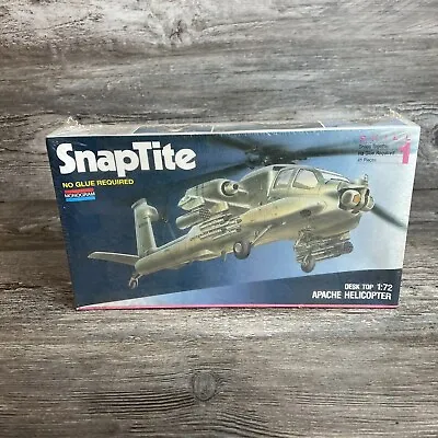 Monogram Snap Tite Desk Top 1:72 Apache Helicopter Model Kit NEW • $55