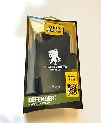 OtterBox Defender Case For IPhone 4s Black - Wounded Warrior Made In The USA  • $14.98