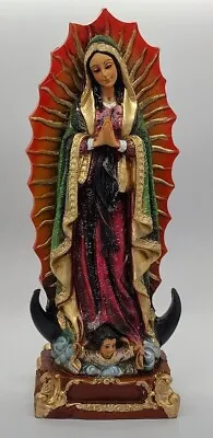 Virgen De Guadalupe En Resina De 12 Inch / Our Lady Of Guadalupe Statue 12 Inch • $29.80