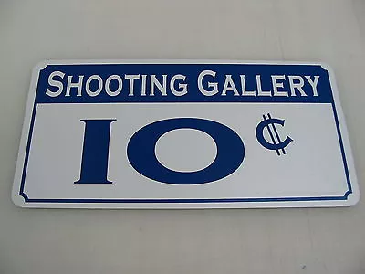 SHOOTING GALLERY Sign Vintage Game Room Carnival Fair Boardwalk Amusement Park • $13.45