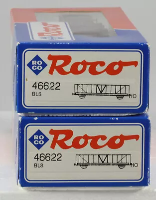 2 Roco HO #46622 BLS (Swiss) 2 Axle Gondolas LN/BX • $38