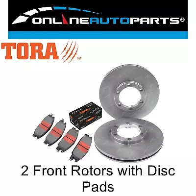 2 Front Disc Rotors + Brake Pads Set For Holden Rodeo TFR TF TFS 88~98 RWD + 4X4 • $92.95