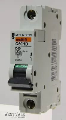 Merlin Gerin Multi 9 - 1a To 63a Single Pole Type D MCB's Rated @ 10kA Unused • £11.30