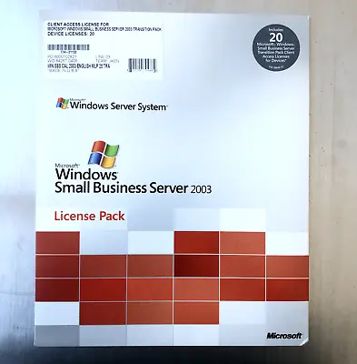 Microsoft Windows Small Business Server 2003 License Pack (20 Licenses) • $99.99