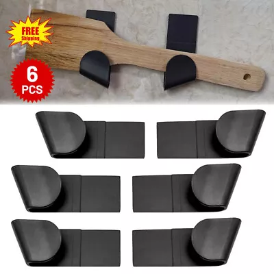 6PCS Pan Lid Holder Saucepan Pot Lid Storage Wall-Mounted Kitchen Rack UK • £5.47