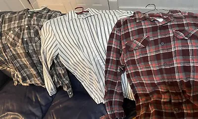 Michel Armani Columbia Arizona Mens Size M Dress Shirts Lot Of 3 Great Buy! • $15