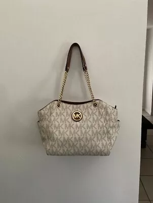 MICHAEL KORS Jet Set Leather Chain Strap Tote Shoulder HandBag • $50