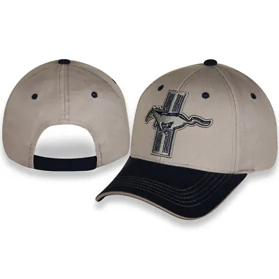 Ford Mustang Tri-Bar Gray And Blue Cotton Hat • $22.98
