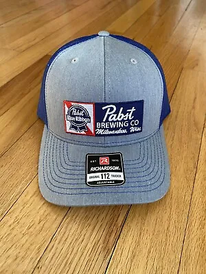 PBR Pabst Blue Ribbon Trucker Hat Richardson 112 Snap-Back.  New With Tags! • $35