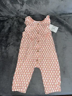 New Zara Baby Girl's Romper - Pink/white. 3-6 Months. • £7.50