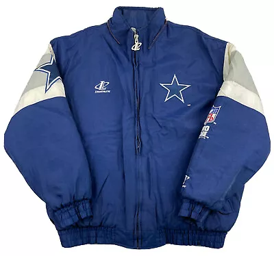 Vintage Logo Athletic Pro Line Dallas Cowboys NFL Jaxket Coat Sz XL Spell Out • $89.99