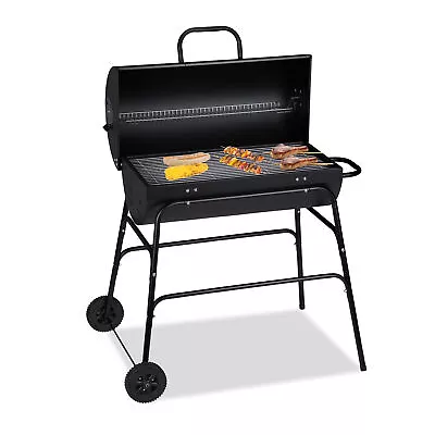 Charcoal Grill XXL Grill Cart Smoking Grill Stand Grill Cowboy Grill Garden Lid • £73.98