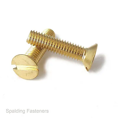 BA Thread Solid Brass Countersunk Slotted Head Machine Screws - 2BA 4BA 6BA • £5.30