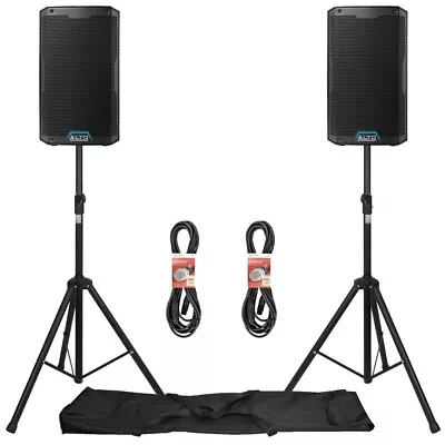 Alto TS408 Speakers Pair Compact And Loud. Inc Stands Bag And Leads 2000 Watts • £699