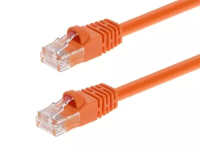 Cat6 Ethernet Patch Cable Network RJ45 Stranded UTP Crossover 24AWG 7ft Orange • $6.66