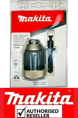 Genuine Makita P-33788 Keyless 13mm Metal Chuck & Adaptor Convert From SDS Plus • £29.86