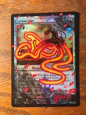 Magic The Gathering MTG Foil Lashwrithe New Phyrexia Altered By Artist NM • $39.99