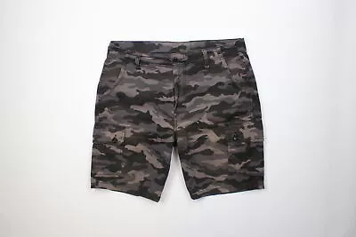 Vintage 90s Streetwear Mens 36 Distressed Above Knee Camouflage Cargo Shorts • $40.45