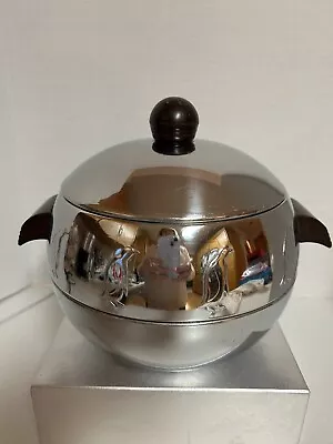 Vintage MCM West Bend Penguin Ice Bucket Stainless Steel Round 1950s Barware • $24.50