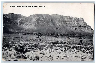 Van Horn Texas TX Postcard Mountains Exterior View Field C1940 Vintage Antique • $29.95