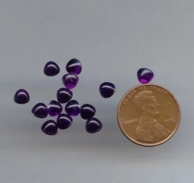 100 VINTAGE AMETHYST ACRYLIC 5mm. HIGH DOME ROUND CABOCHONS 7109 • $3.74