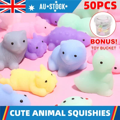 $20.25 • Buy 50x Cute Animal Squishies Kawaii Mochi Squeeze Toys Stretch Stress Squishy Gift