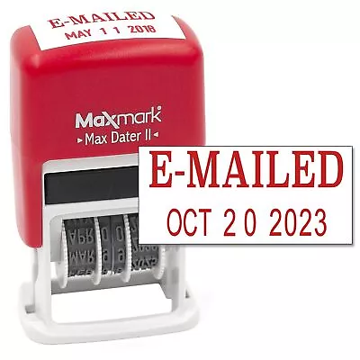 Self-Inking Rubber Date Office Stamp With E-MAILED Phrase & Date - RED Ink (M... • $23.97