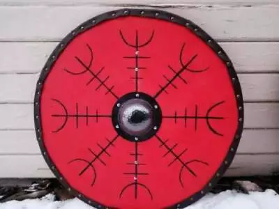 Helm Of Terror Battle-Ready Norse Viking Shield Size 24 Inch Battle Ready VK52 • $125.45