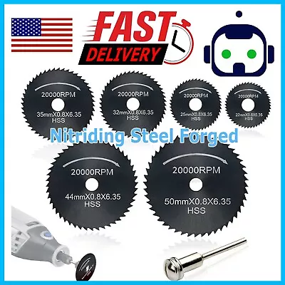 Black Circular Saw Disc Set Dremel Mini Drill Rotary Tool Wood Cutting Blade • $5.99