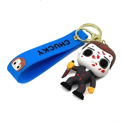 Michael Myers Keychain Horror Movie Halloween Kills Figure Doll Toy Key Ring • $1.25