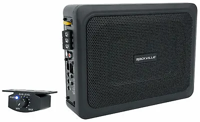 Rockville RW68CA 400w 6x8 Slim Under-Seat Active Powered Car/Truck Subwoofer Sub • $99.95