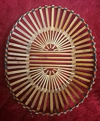 Vintage Rattan Wicker Handcrafted Decorative Bread Basket Bowl Wall Home Decor  • $12