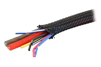 100 Ft 1/2  Braided Expandable Sleeving Wire Jacket Cable Sheathing Loom Tubing • $12.99