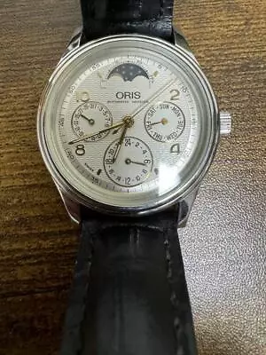 Vintage Oris Moon Phase Watch - Classic Timepiece • $828.88