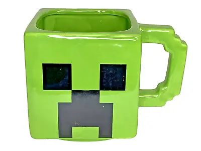 Minecraft Creeper Mug Cup Square Ceramic Sculpted Stein MICE8512 Zak Design 21oz • $15.99