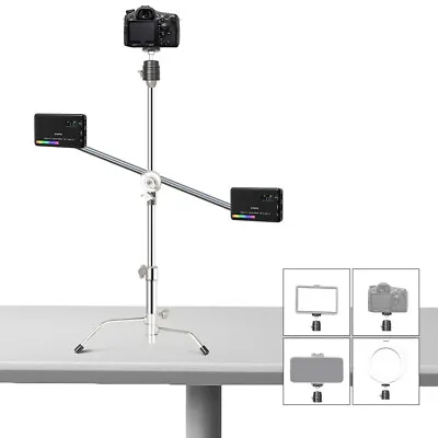 US 53cm Mini C-Stand Desk Stand Tripod With Arm & Grip Head For Desktop Shooting • $44.99