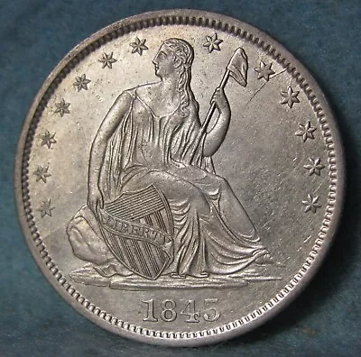 1843-O Seated Liberty Silver Half Dollar Razor Sharp High Grade Old US Coin • $298