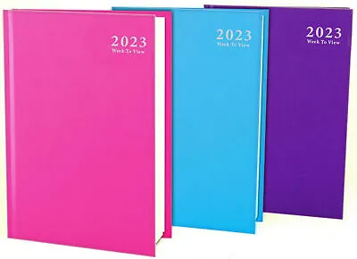£2.99 • Buy 2023 Diary A5 Week To View Hardback Casebound Back Cover Organiser Desk Planner