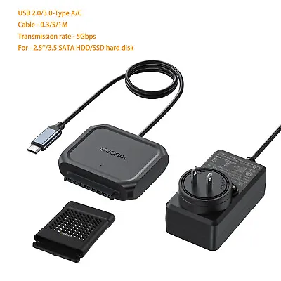 USB 3.0 To SATA External Hard Drive Reader 2.5  3.5  HDD SSD Power Adapter • $7.59