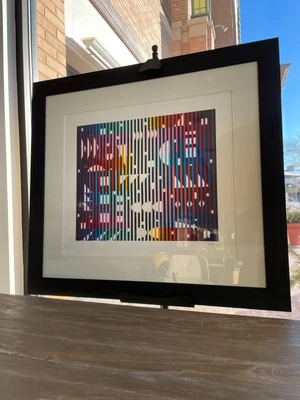 $2340 • Buy Yaacov Agam (Iraeli, B. 1928)  Night Rainbow  Framed Silkscreen