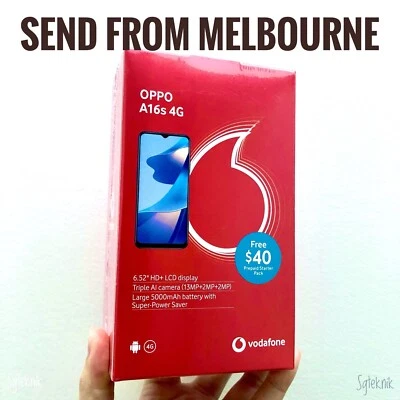 $215 • Buy NEW VODAFONE OPPO A16s (4G, 64GB/4GB, NFC, Triple Camera) Android AU Stock Black