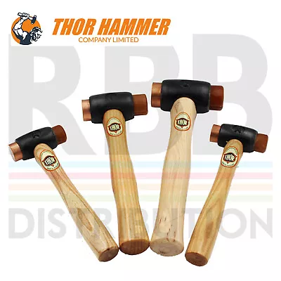 Thor Hammer  Copper Hide Two Replaceable Faces Mallet Head Sizes A 1 2 3 4 • £35.29