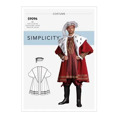 Simplicity Pattern 9096 Historical Tudor Mens Costume Size 34-42 New Uncut • $5.95