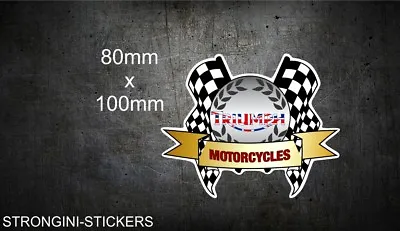 Triumph Motorcycle Sticker/decal  7-10 Year Waterproof Vinyl Bikeshelmetsetc • $3.69