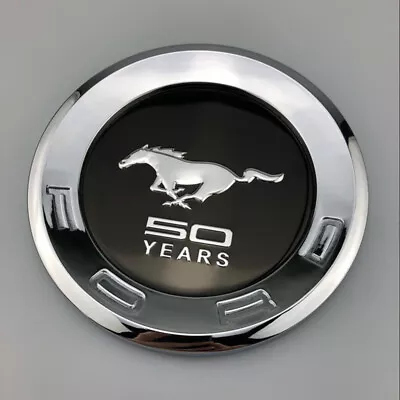 5.9 /15cm Chrome Round Deck Lid Emblem Trunk Badge For Ford Mustang 50 YEARS • $19.99