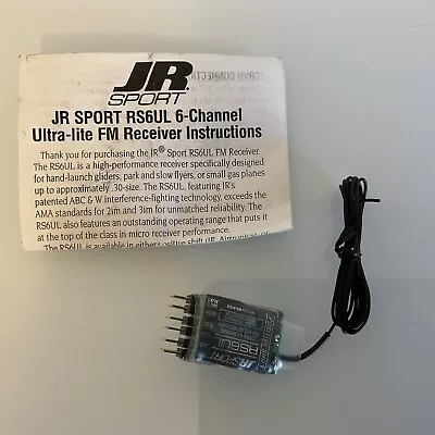 JR Sport RS6UL 6ch FM Ultra Lite  Positive Shift Micro Receiver • $29.99