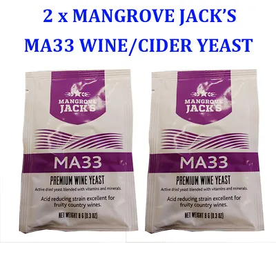 £7.98 • Buy 2 X Mangrave JACK's MA33 Premium Wine/Champagne/Cider Yeast