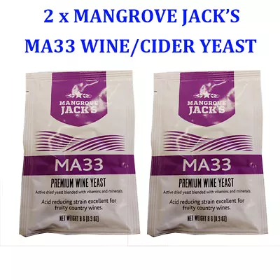 £7.70 • Buy 2 X Mangrave JACK's MA33 Premium Wine/Champagne/Cider Yeast